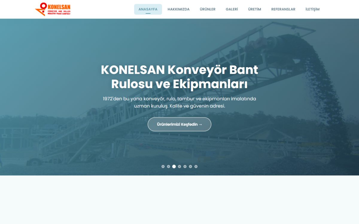 Konelsan web sitesi ekran görüntüsü