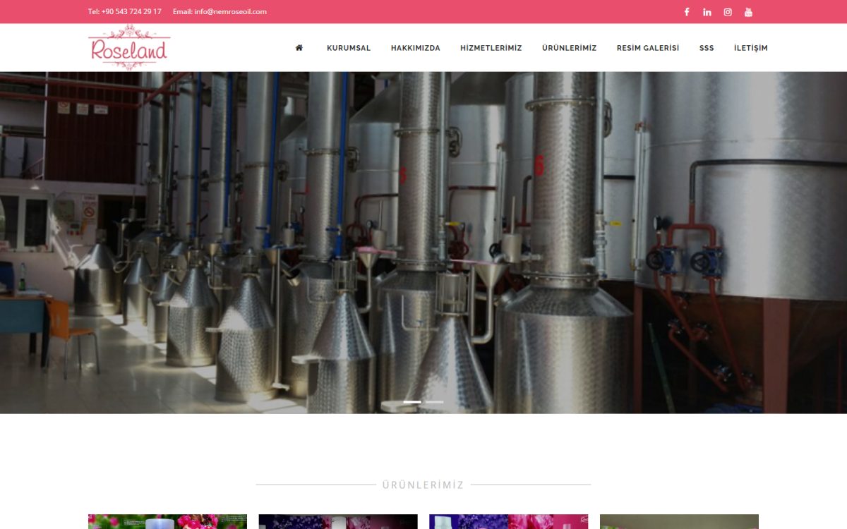 Nemrose Oil web sitesi ekran görüntüsü