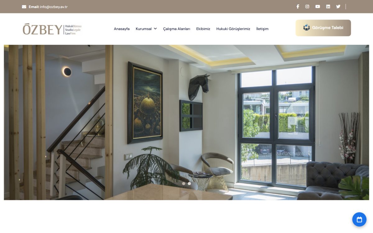 Özbey Hukuk web sitesi ekran görüntüsü